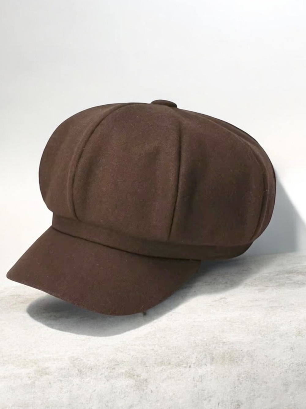 Brown Beret Newsboy Cap